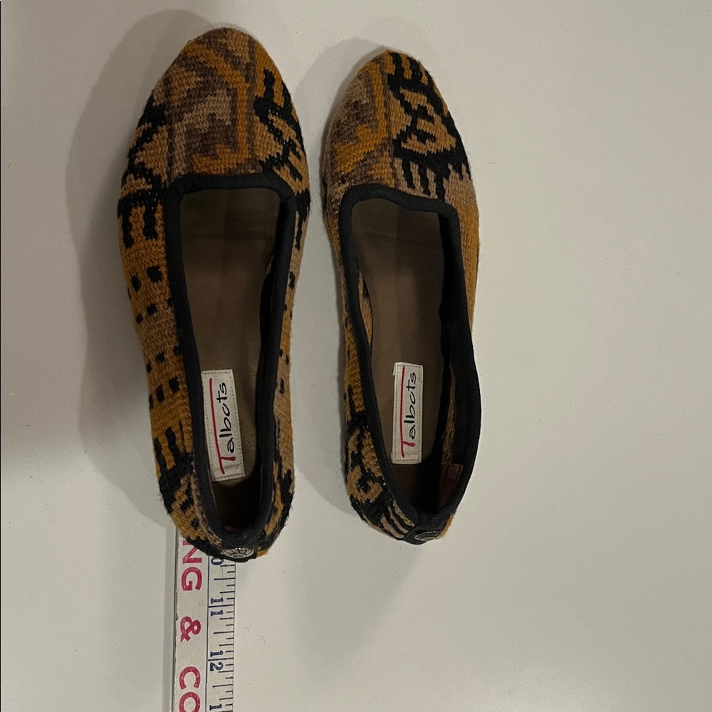 Vintage Talbots Kilim Weave leather bottom Flats/ballet/loafers. Size 7 - Picture 10 of 11